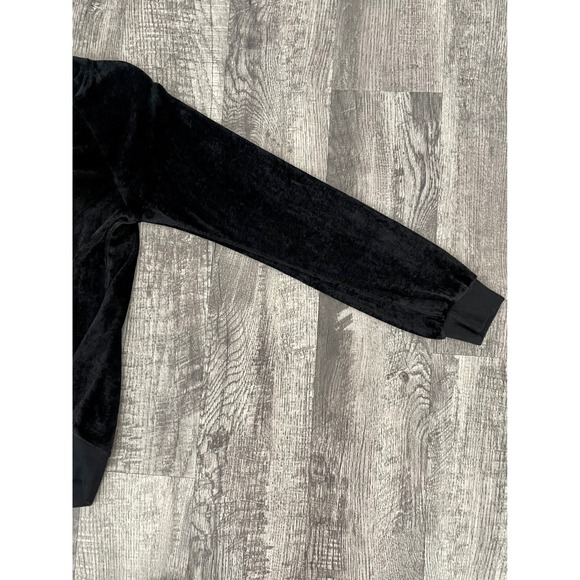 Michael Stars Women's Medium Black Crushed Velvet Long Sleeve Top Luxe Feel - Picture 9 of 11